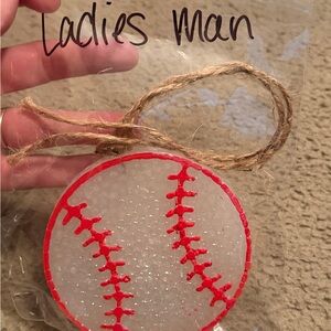 Baseball Freshie with Red Stitching